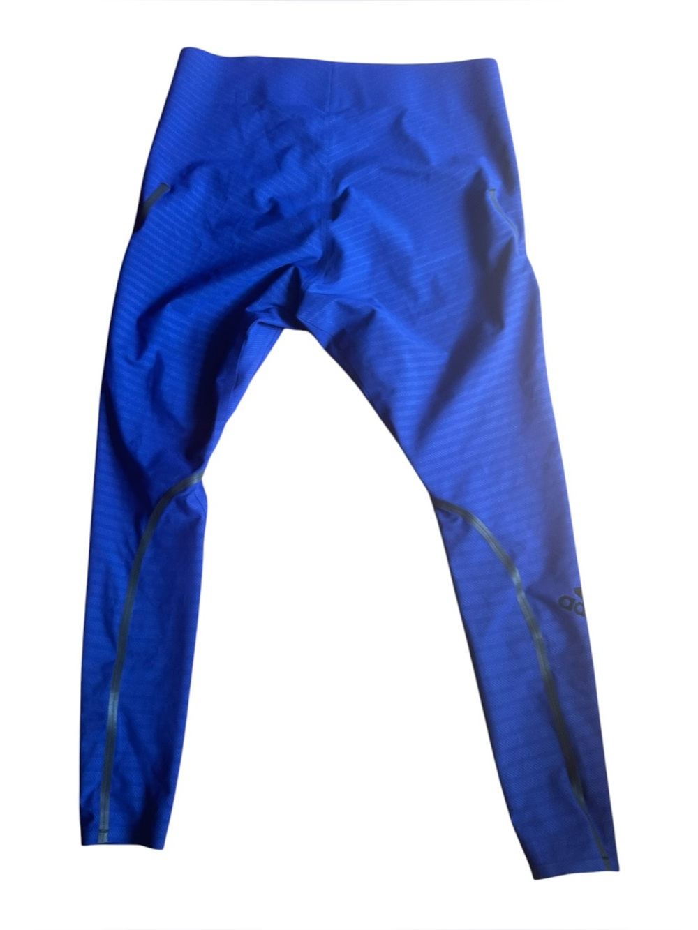 Adidas Techfit Compression Leggings Women’s XL Blue Seamless Front Athletic